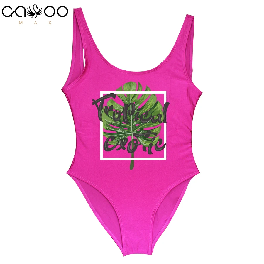 Tropical Exotic One Piece Swimsuit For Women Monstera deliciosa Liebm