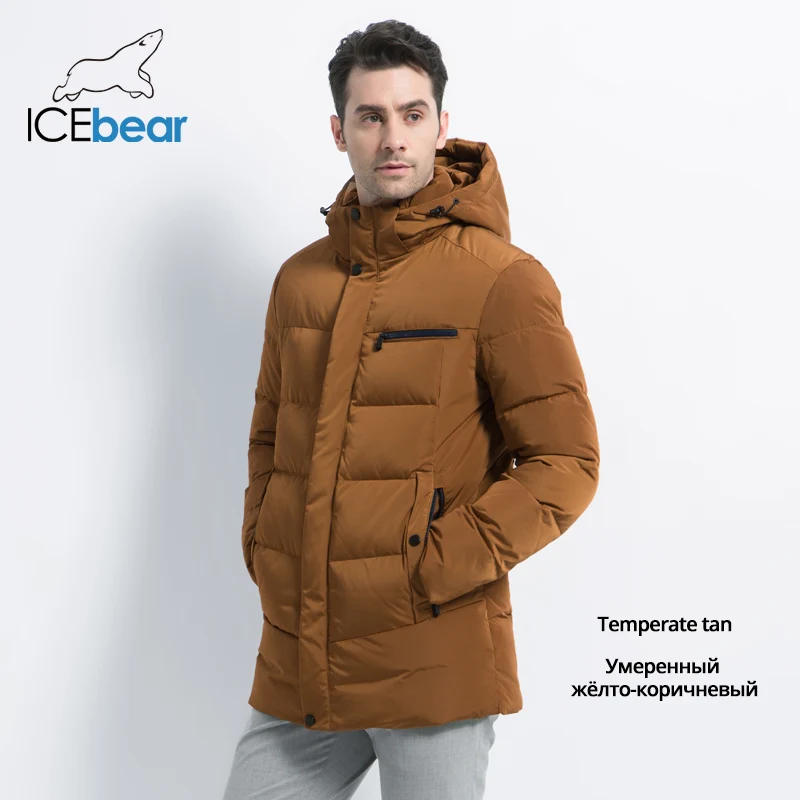 ICEbear Новинка, мужское зимнее пальто, высокое качество, мужская куртка, модная мужская одежда, Теплая мужская парка MWD19835D - Цвет: M103