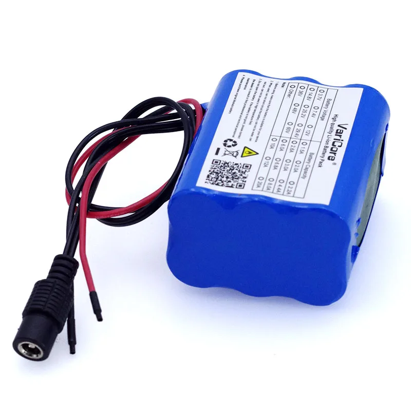 VariCore 12V 4.4Ah 4400mah 18650 батарея с BMS защиты литиевой батареи плата защиты+ 12,6 v 1A зарядное устройство