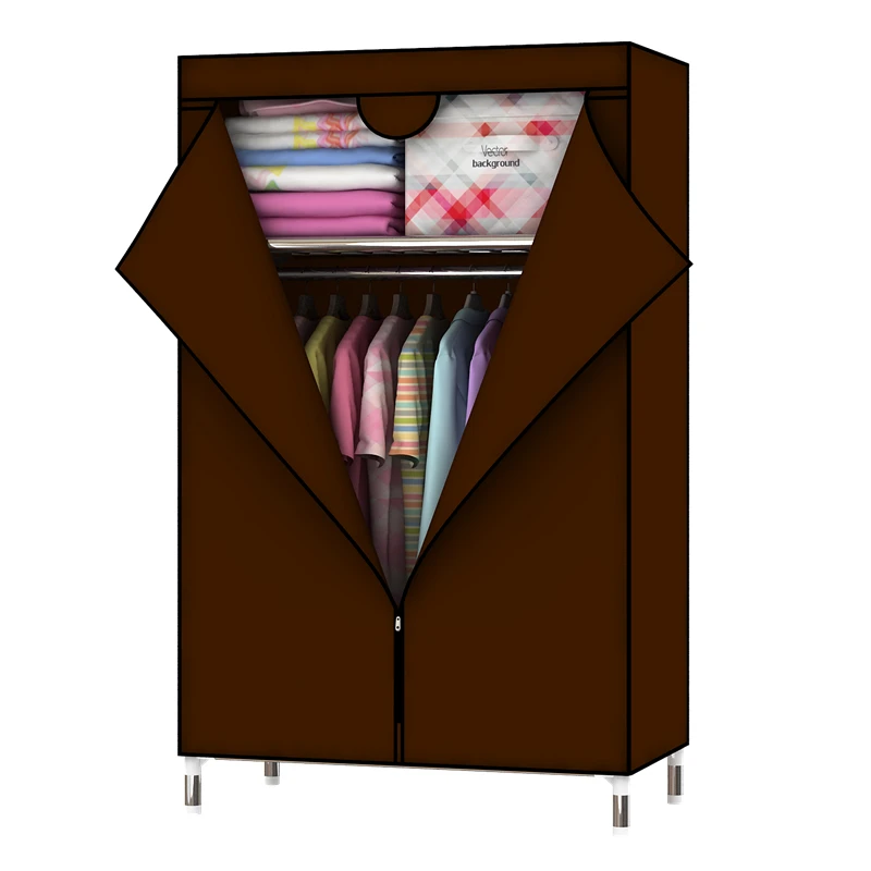 Bedroom Furniture Oxford Cloth Cabinets Bold Reinforcement Steel Pipe font b Closet b font DIY Storage