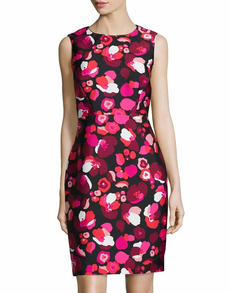 

Flower Print Women Sheath Dress Sleeveless Mini Dresses 010816B1