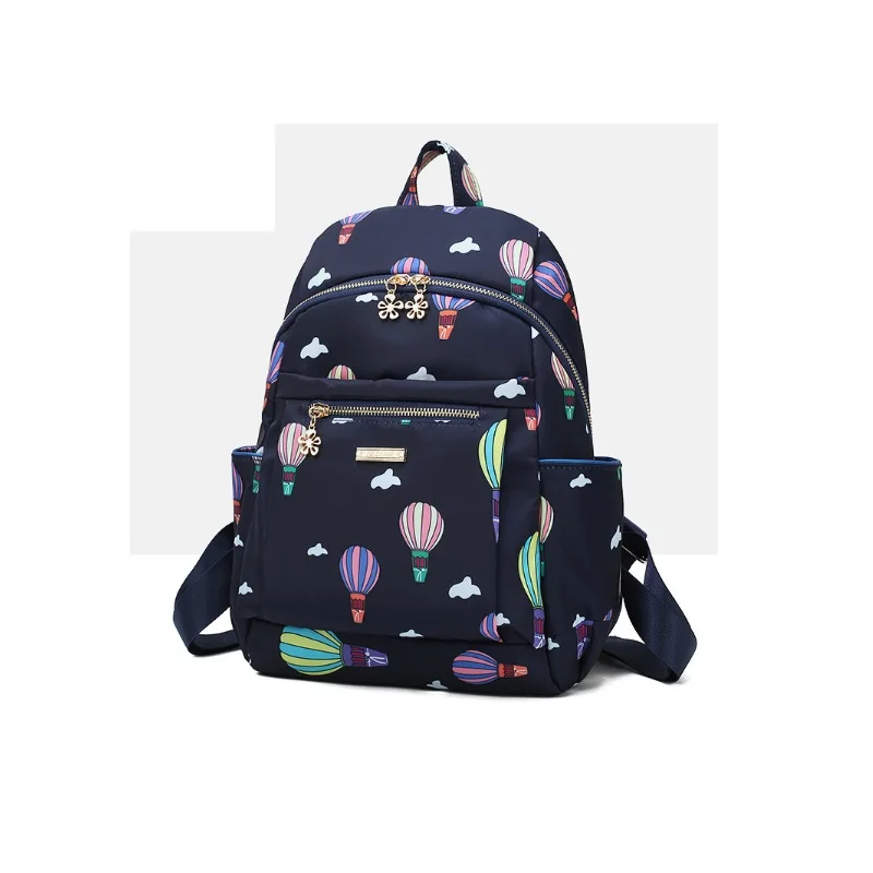 

NEW 2019 Women young girl travel print flower backpack girl emoji bag canvas kawaii bolsa feminina mochila rugzak tas bags