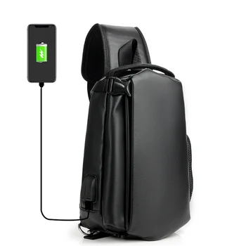 

Men's Retro PU Fashion Travel Bicycle Motorcycle Bicycle Shoulder Messenger Pendant Breast Pouch Waterproof Pouch Men's