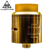 Augvape Druga RDA Atomizer Tank 24mm Clamp Snag System Massive Post Holes for DIY Coil Gold Plated Deck Electronic Cigarette RDA
