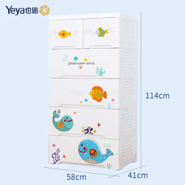 Baby Drawer Storage Cabinet Children S Wardrobe Plastic Cartoon Baby Drawer Storage Cabinet Children S