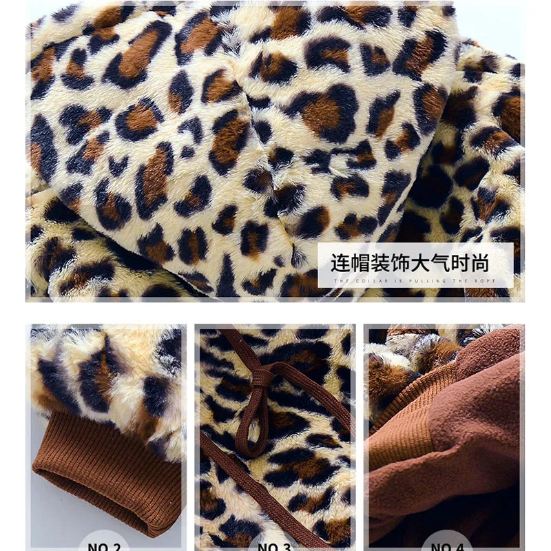 Коллекция года, зимнее пальто для девочек детское леопардовое пальто из искусственного меха теплая детская верхняя одежда Рождественский зимний костюм Одежда для девочек 4, 6, 8, 10, 12, 13 лет