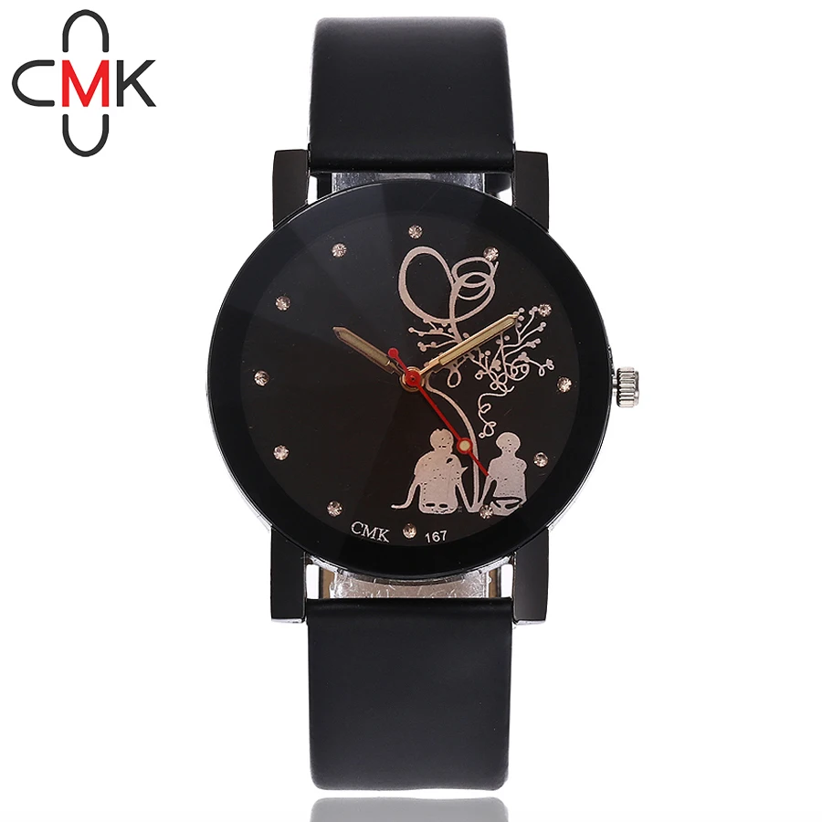 

CMK Lover's Watch Luxury Brand Casual Fashion Quartz Clock For Women Leather Strap Wrist Watch Reloj Mujer Drop Shipping