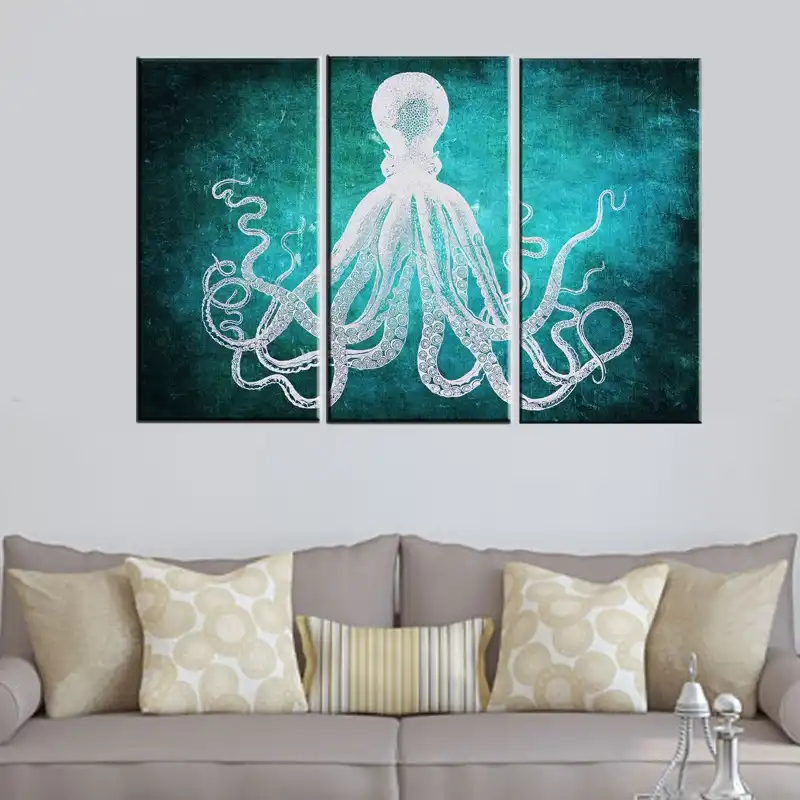 3 Piece Octopus Wall Art Pictures For Living Room Wall Decor Paintings On Canvas For Bedroom Home Decorations Art Pictures Picture For Living Roomwall Art Picture Aliexpress