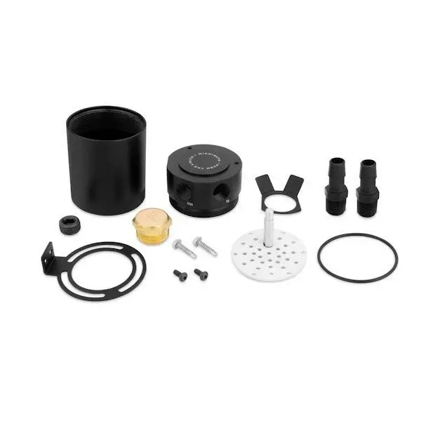 

Mishimoto Compact Baffled Oil Catch Can, 2-Port, Black, Universal