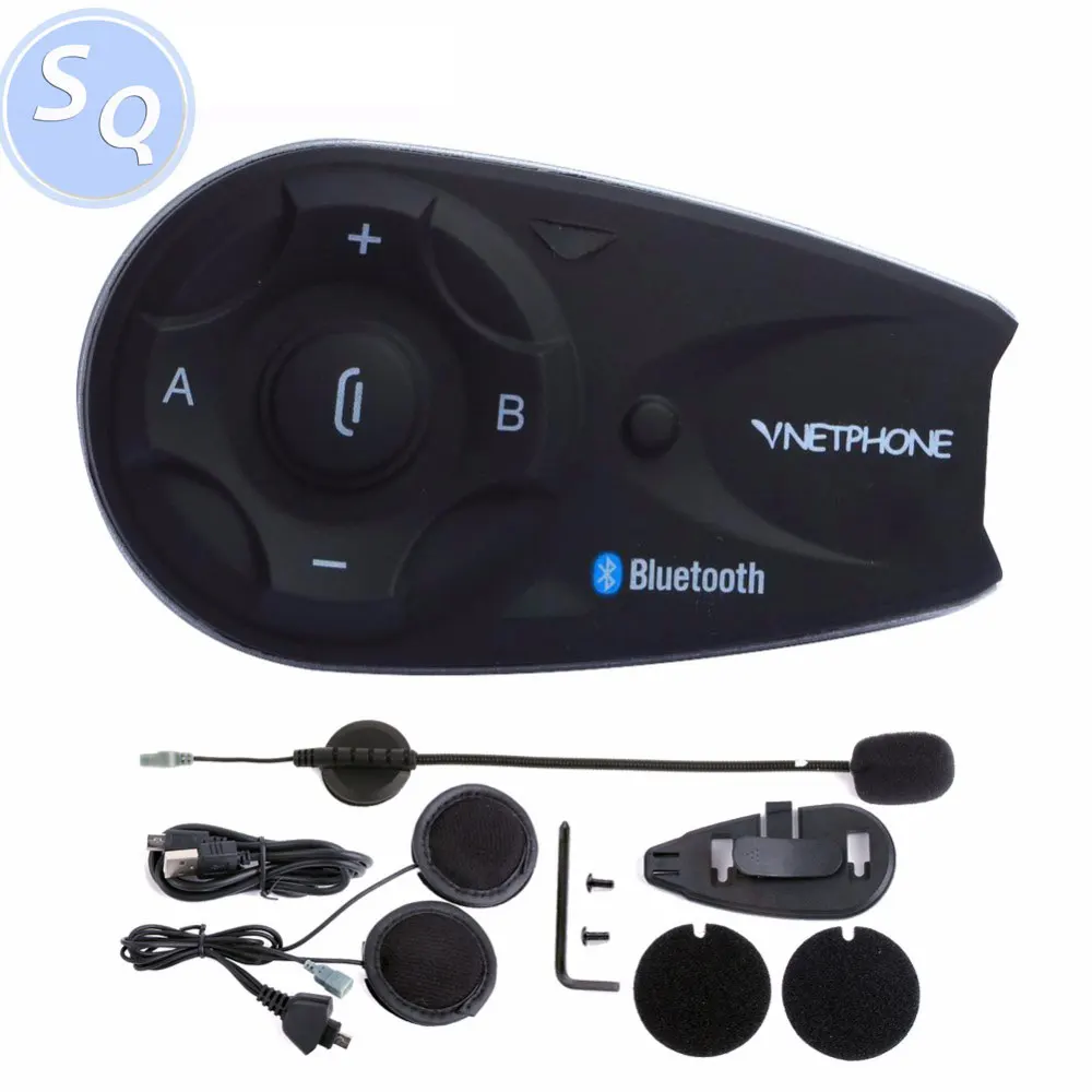 

V5 5 Riders Talk at same time 1200M BT Bluetooth Motorcycle Helmet Interphone Intercom Headset