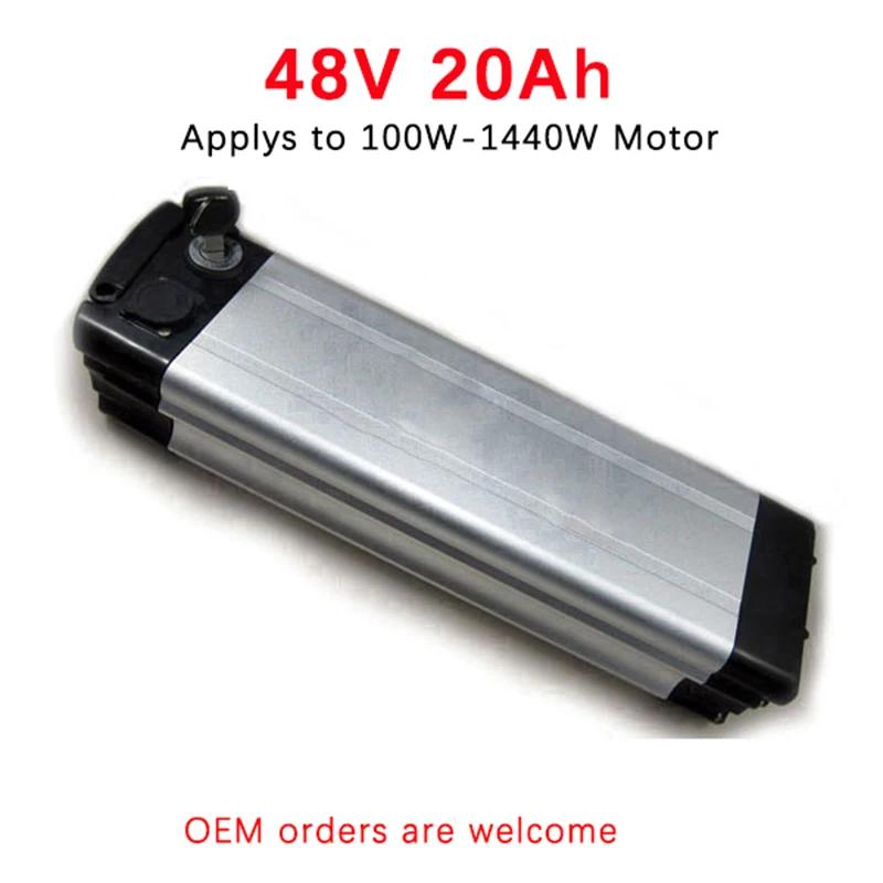 48V 20Ah 1000W 500W электрический велосипед батарея E скутер Серебро Рыба комплект литий