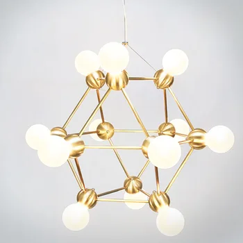 

Post-modern Creative Dna Iron Glass Led E27 Pendant Light For Living Room Dining Room Bedroom Bar 4/8/12/14/20 Heads 1612