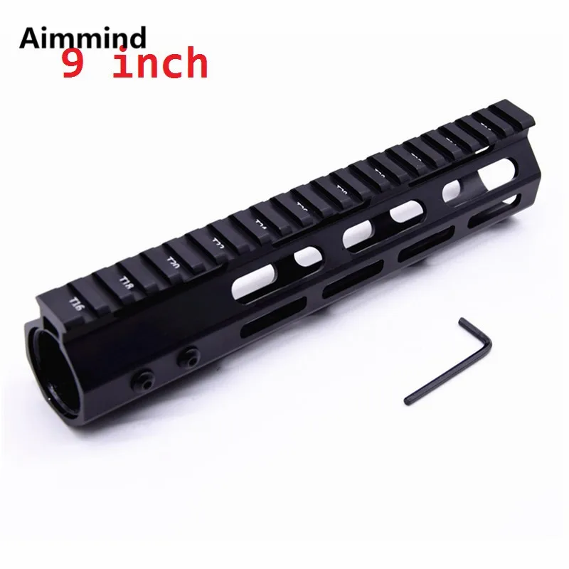 Тактический 9 &quotдлинный Quad Slim Free Float Rail AR15 M16 M4 карбин mlok Handguard Picatinny Mount Black | Спорт и
