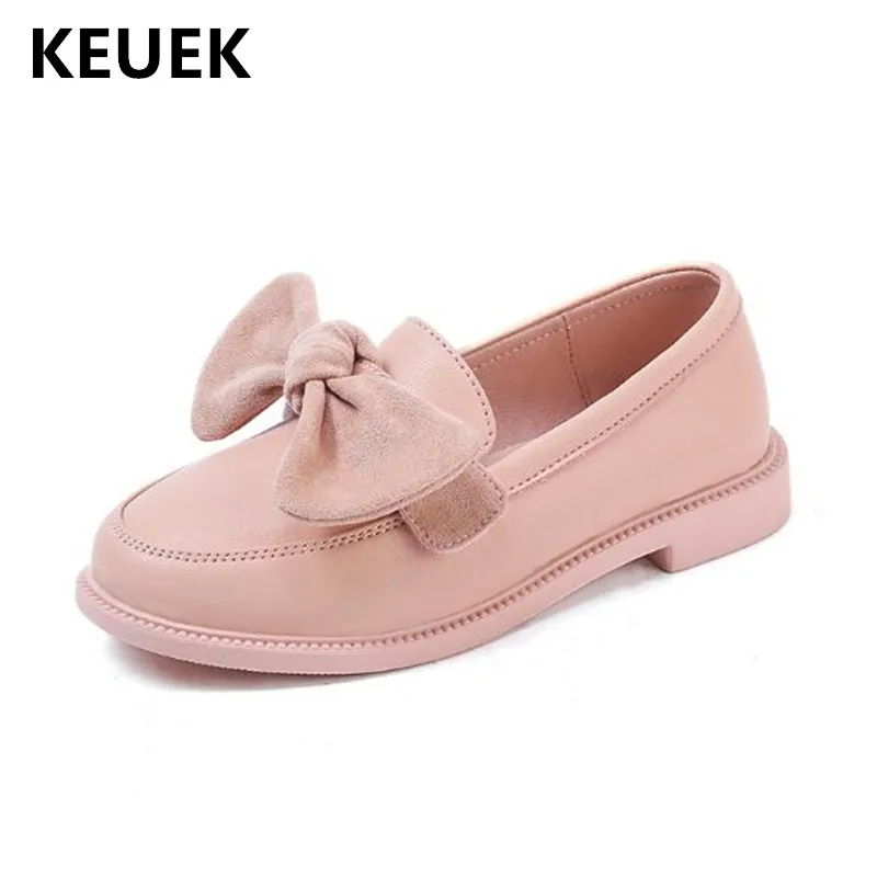 

New Children Leather Shoes Baby Princess Casual Loafers Student Girls Dress School Breathable Low-heeled Kids Single Shoes 03