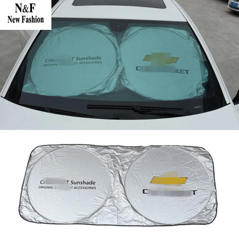 Car Window Sunshade Covers FOR Chevrolet sail Cruze Sonic LOVR RV Malibu Trax CAPTIVA Epica camaro Silver accessories | Автомобили и