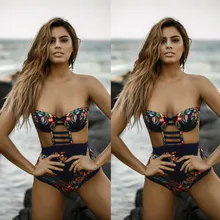 mujer бразильский для женщин Мягкий Бюстгальтер купальный костюм, купальник пуш-ап Монокини бикини для купания DEC26