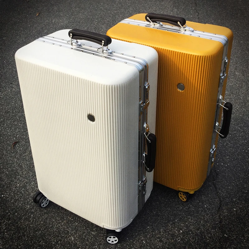 

KAWEIDA Aluminum frame Rolling Luggage Spinner 20 inch Cabin Suitcase Wheels Travel Bag 28 inch Men High capacity Trolley