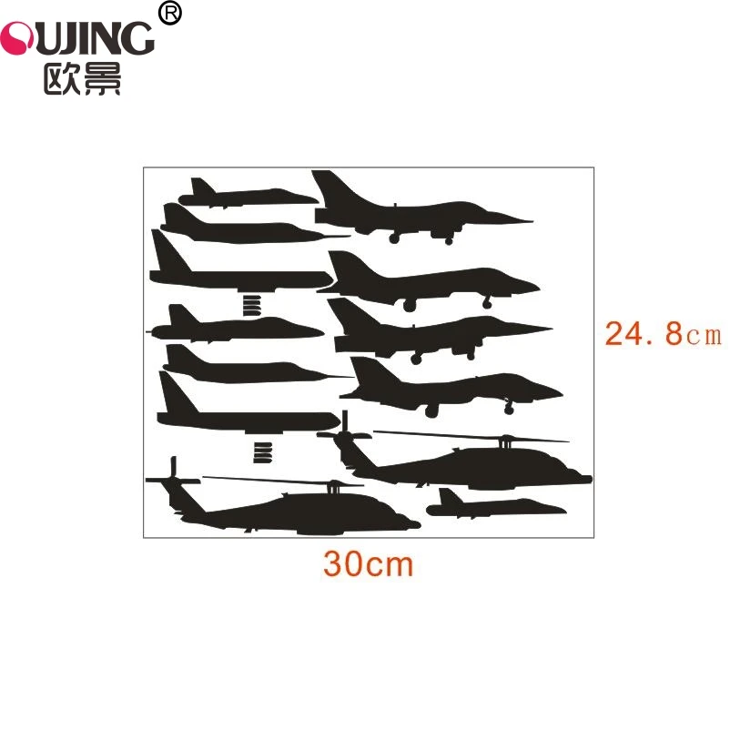 13 шт./компл. смешанные Размеры самолет Форма настенные наклейки для детской комнаты домашний декор самолета Наклейки на стены для мальчиков подарки Съемный Wall Art росписи