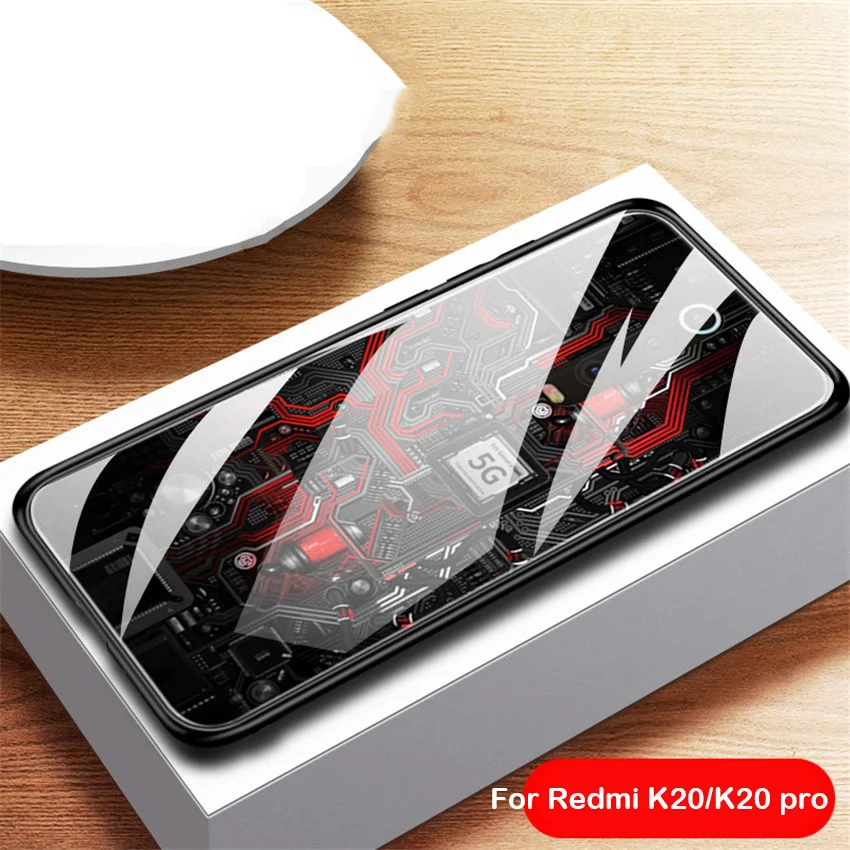 Стеклянный чехол Aixuan для Xiaomi Redmi k20 с рисунком из закаленного стекла силиконовые