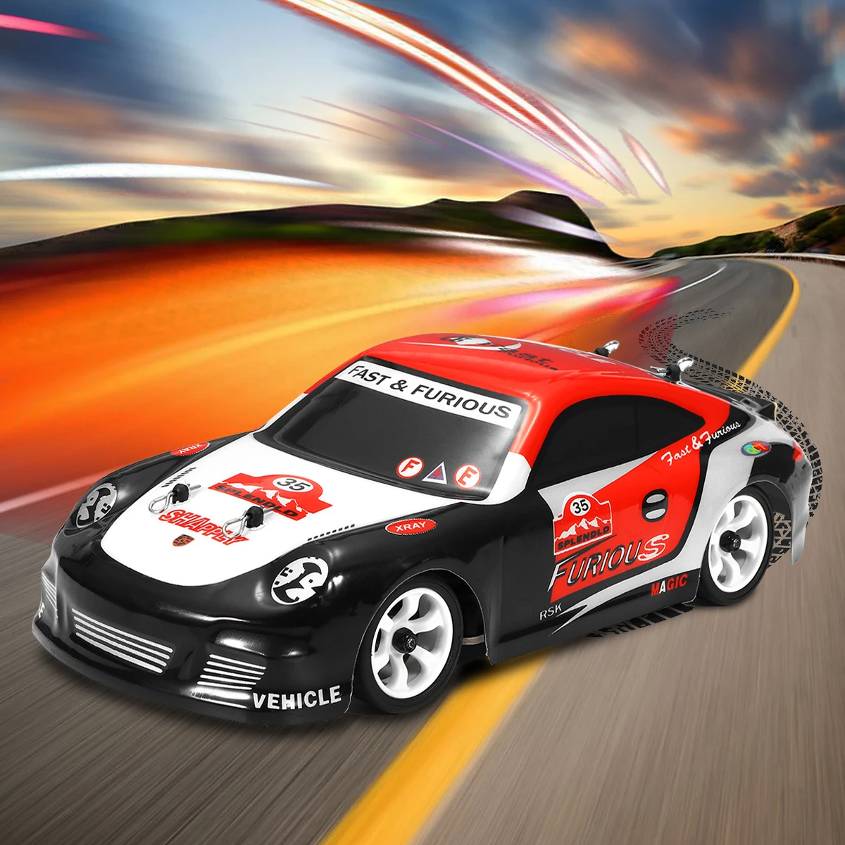 

Brushed RC Car K969 1/28 2.4G 4WD 30km/h High Speed Drift Racing Car Toy Powerful 130 Brush Motor Shockproof Ground Sensitive