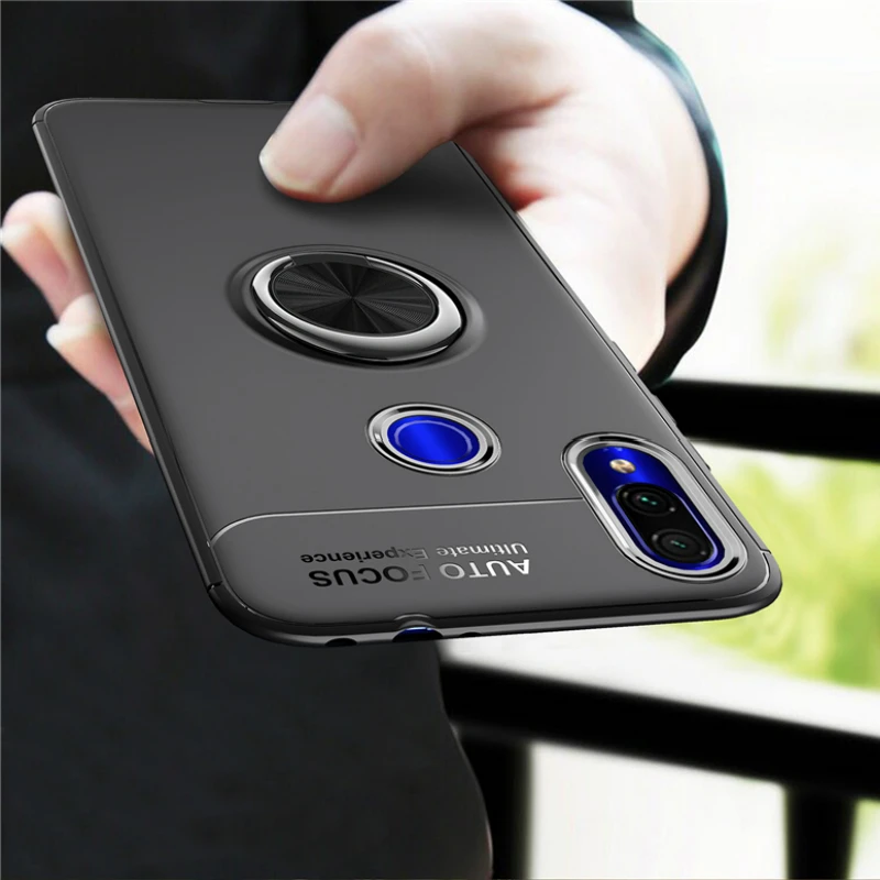 

Ring Case For Redmi 7A K20 note 7 5 6 pro TPU Hidden Kickstand with Car Magnet Case for Redmi note 4/4x 6 6A S2 Cover Fundas