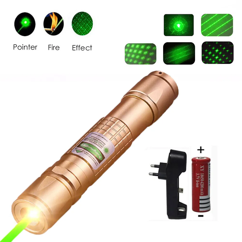 عالية الطاقة مؤشر ليزر الصيد الليزر الأخضر التكتيكية البصر بالليزر القلم 303 حرق laserpen قوية laserpointer