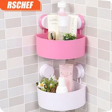 RSCHEF крепится присоска угловой тип кухонный держатель для хранения ванная комната держатель для кухонных полок для ванной комнаты настенная полка стеллажи