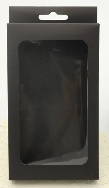 Qi Размер: 156*90*15 мм 30 шт./партия бумажный крафт-бумажный Чехол для мобильного телефона черная ячейка чехол для телефона коробка с прозрачным окном - Цвет: as the picture