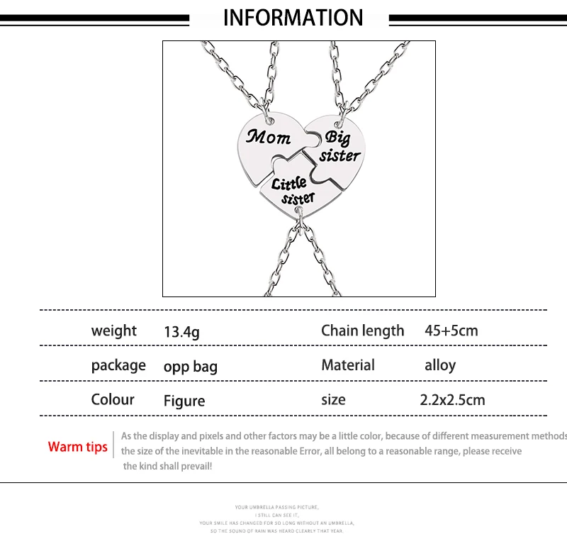 3 шт мама сестра ожерелье для женщин разбитое сердце головоломка ожерелье s лучшие друзья сестры семья Женские Ювелирные изделия Подарки воротник