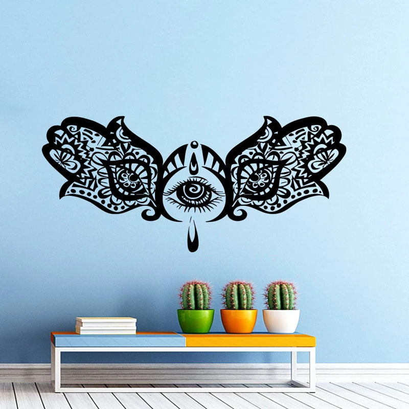Hand Buddha Zitate Namaste Wandtattoos Yoga Mandala Wandaufkleber Für