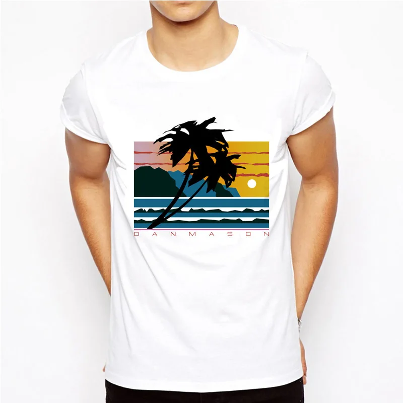 

vaporwave t shirt men Summer print T Shirt boy short sleeve with white color Fashion Top Tees MR9225