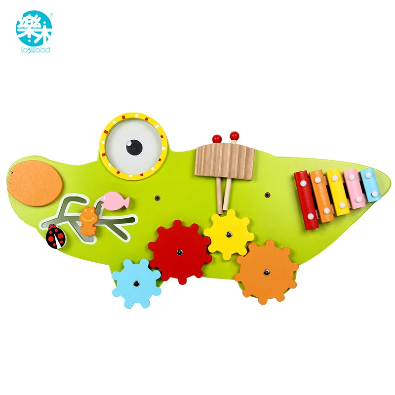 Деревянная детская игрушка, деревянные игрушки для малышей, настенная игра, музыкальная игрушка, модель, строительные наборы, развивающие игрушки, Крокодиловая игра для детей
