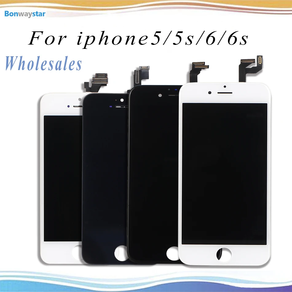 

5pcs/ lot For iPhone 5 5s LCD Digitizer Assembly With 3D Force Touch Screen For iPhone 6 6s Display No Dead Pixel 100% test work