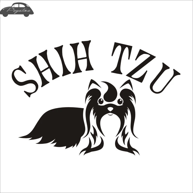 Car SHIH TZU Pet Shop Sticker Dog Decal Posters Vinyl Wall Art Decals Pegatina Quadro Parede Decor Mural Pet Shop Sticker