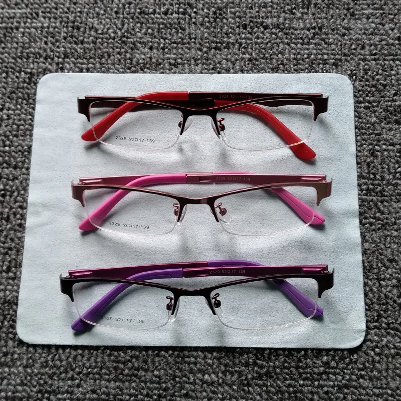 

New Arrival men Women Metal Alloy Glasses Frame Ultra-light Frames Half Rim Optical Eyeglass Frame Colorful Eyewear TR Legs