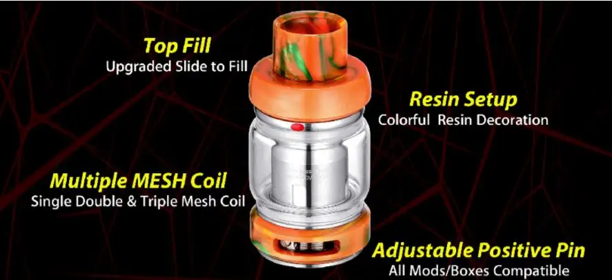 New Freemax Mesh Pro Tank 6ml Sub ohm Atomizer Carbon Fiber Freemax Mesh Pro Coil Vape Resin Tank 17 Colors VS Zeus Dual RTA 02 (2)