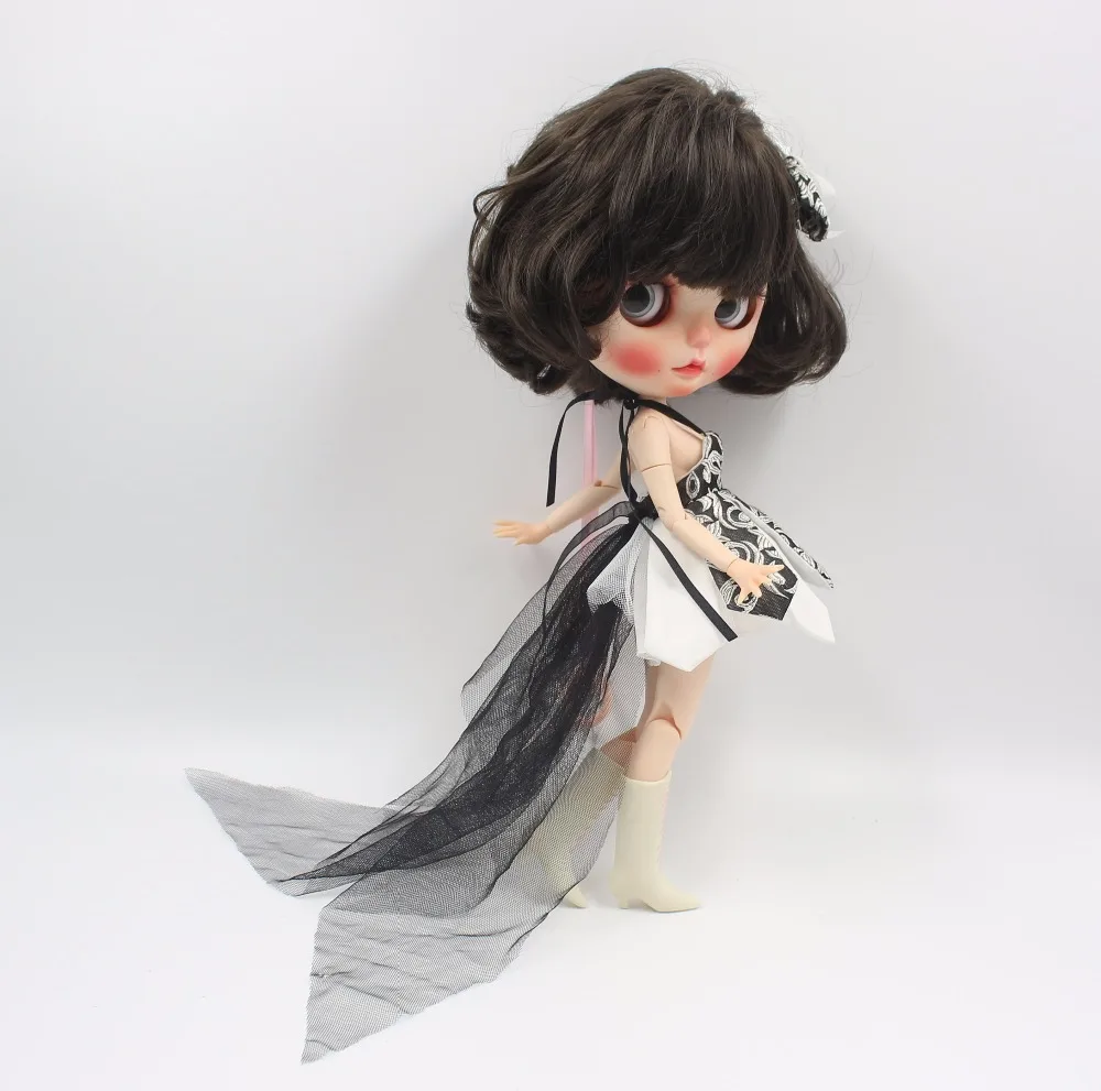 Ледяной DBS Blyth Кукольное платье с кружевным бантом костюм смокинг|blythe doll dress|doll