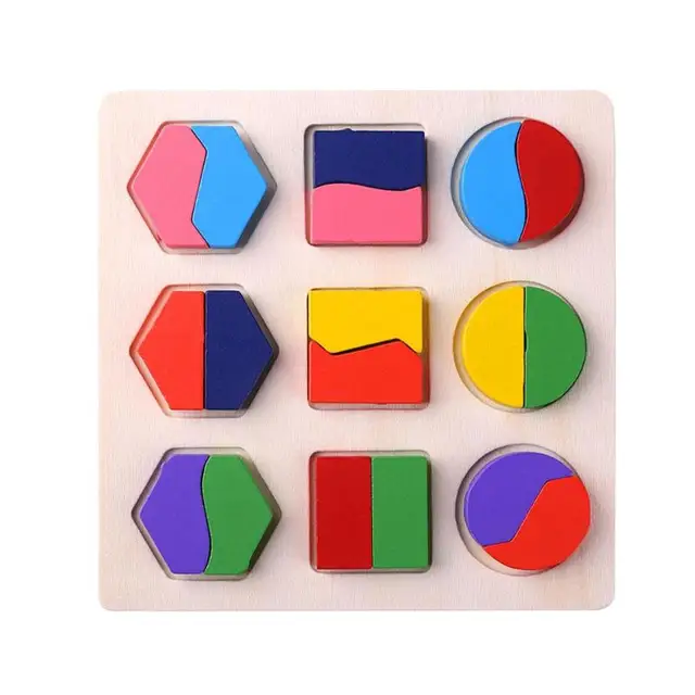 Wooden Puzzles Geometric Shapes