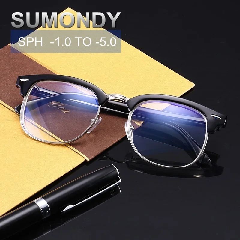 SUMONDY SPH 1 до 5 Модные с диоптриями близорукость очки Для женщин мужчин