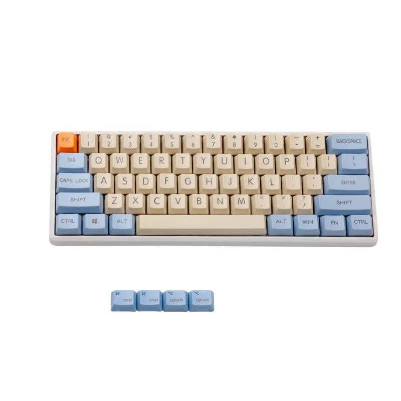 YMDK Godspeed Топ Печать толстые PBT Mac ключи OEM профиль колпачки подходят для стандартных ANSI 61 TKL 108 MX механическая клавиатура - Цвет: 61 key