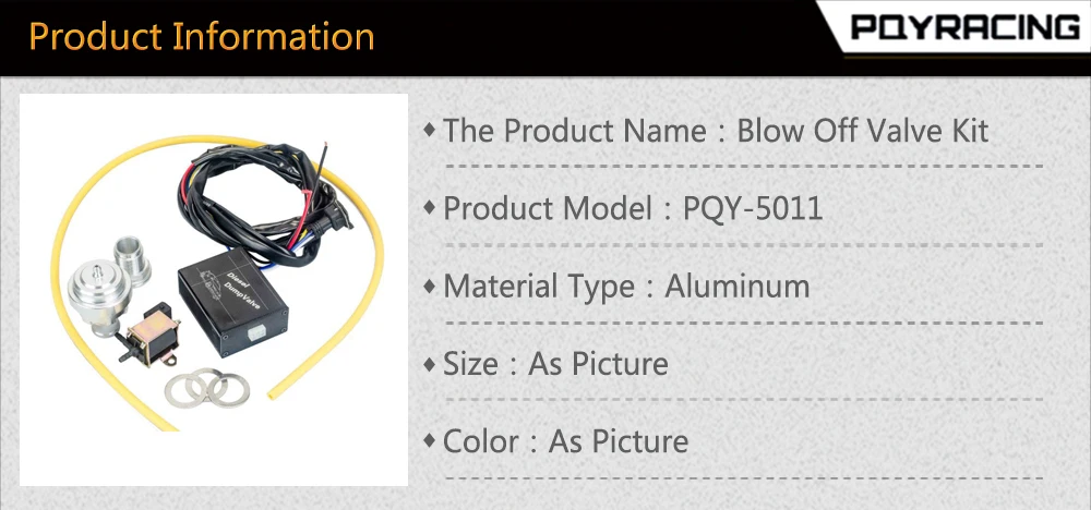 PQY-Универсальный электрический турбо дизельный клапан для сброса, вакуумный предохранительный клапан Bov комплект для VW AUDI 1,9 2,0 TDI PQY5011