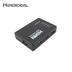 HIPERDEAL новый 5 Порты и разъёмы видео с разрешением 1080 P HDMI коммутатор, переключатель для HDTV DVD PS3 + ИК-пульт дистанционного 17Dec29 Прямая поставка F