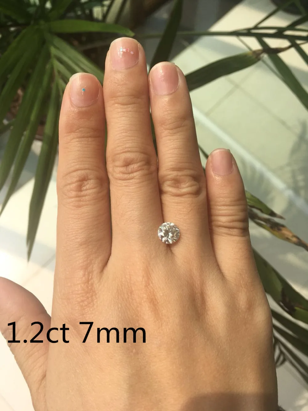 Transgems 1 pieza brillante 7,0mm F incoloro corazones y flechas corte redondo anillo piedra suelta perlas para joyería haciendo - 6
