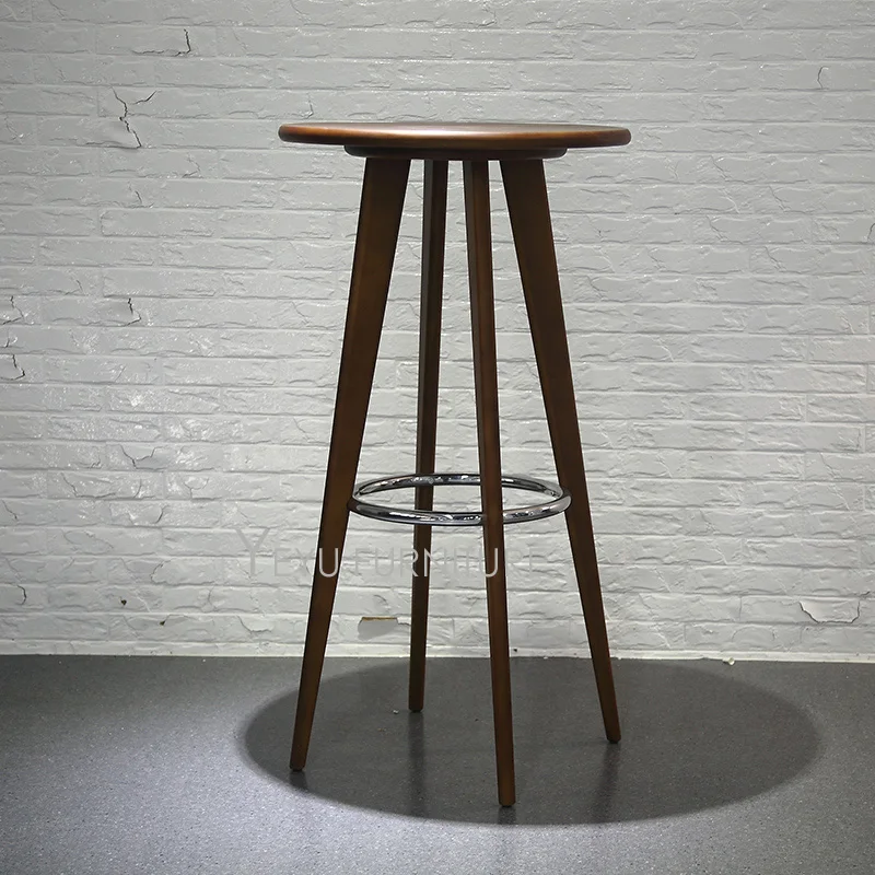 Современный дизайн твердый деревянный барный стул счетчик высокий табурет, мебель набор минималистичный современный гостиная высокий барный набор стул-табурет только