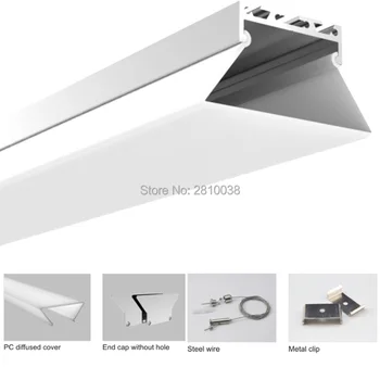 شراء30X2 متر مجموعات/الكثير T3-T5 المقسى Led الألومنيوم قناة شبه المنحرف نوع الألومنيوم Led البثق ل جدار راحة أضواء