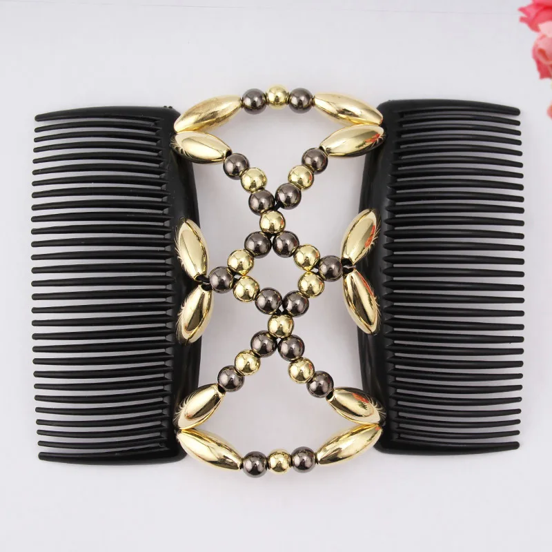 

Fashion hair accessory new product listing korean style handmade beaded top selling wholesale custom hair comb