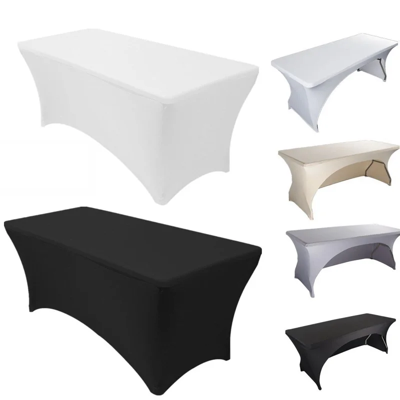 

IHAD Stretch Tablecloth Rectangular Spandex Lycra Table cover Tight Fit Fitted Tablecloth for Wedding Party Hotel Decoration