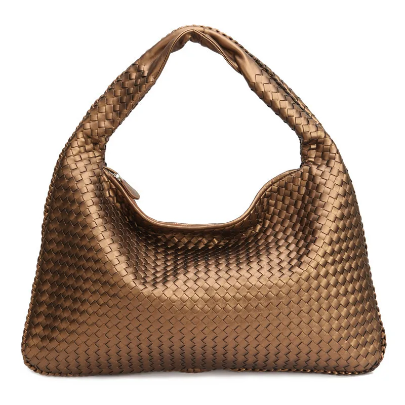 

HANSOMFY 2017 new European style woven bag lambskin dumplings shoulder bags