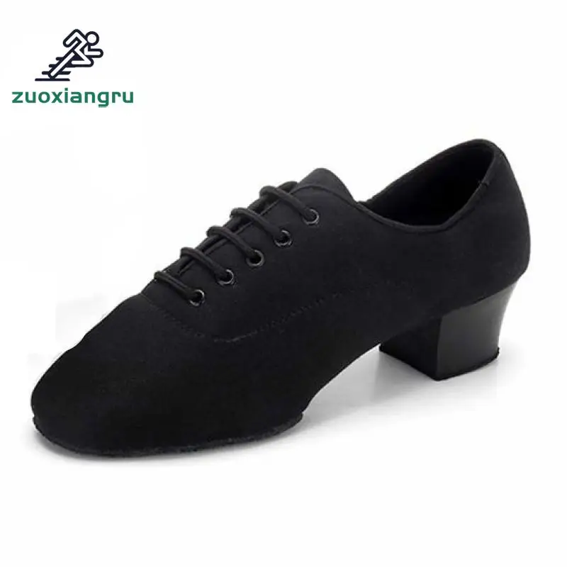 Большие размеры 34-44; Мужская танцевальная обувь; обувь для латинских бальных танцев на низком каблуке; современная спортивная обувь для танцев на открытом воздухе