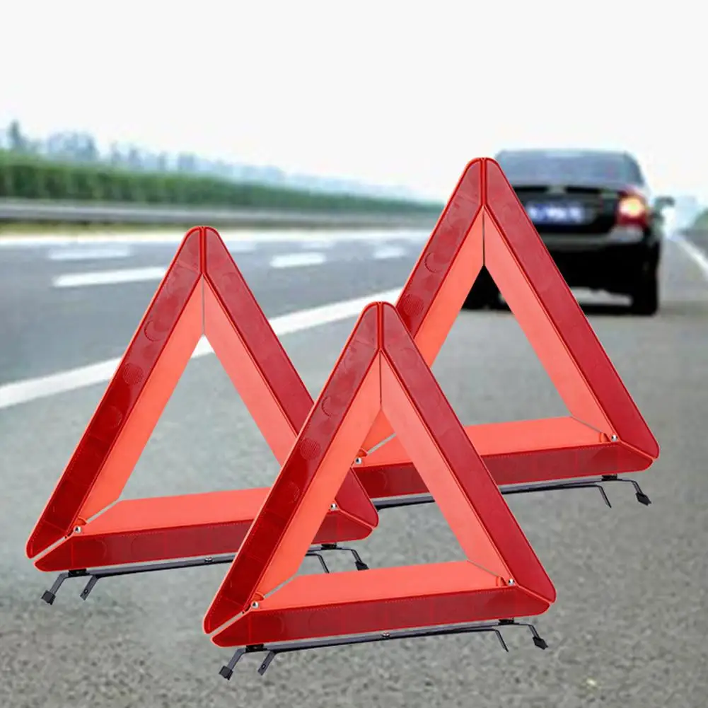 

Universal Motorcycle Car Vehicle Emergency Breakdown Warning Sign Reflector Triangle Reflective Tape Road Safety Stop Sign Tools